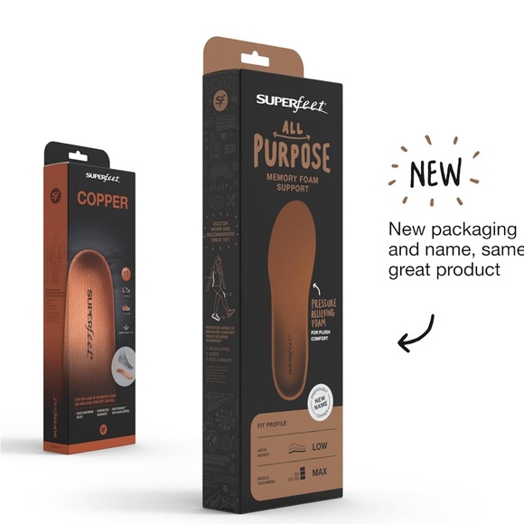 Superfeet All Purpose Memory Foam Support Insoles Size 11.5 - 13 New - Picture 2 of 5